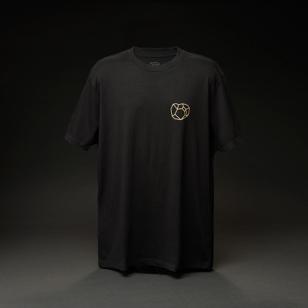 TRUFF T-Shirt with logo in front on a black background.